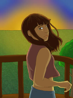 Bust-Thighs + Background
